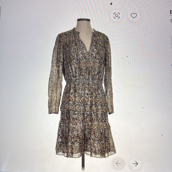 ba&sh glen tiered V-Neck Bishop Sleeve Sundress - Picture 4 of 4